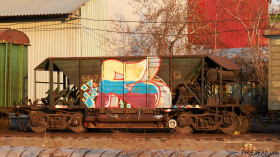 Thumbnail for «Вагон-хоппер с граффити №5327»