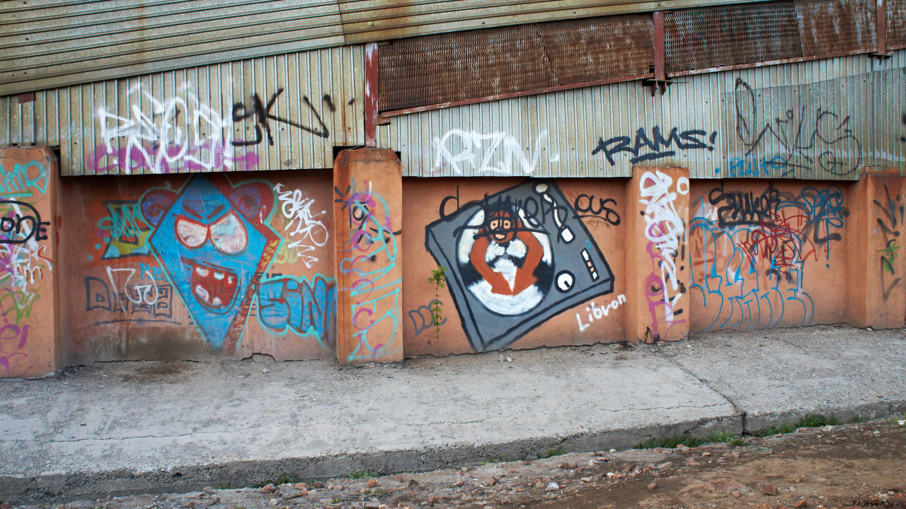 Thumbnail for «Граффити на стене, ул. Железнодорожная»