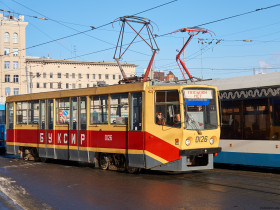 Thumbnail for «Трамвай редкой модели 71-608 (КТМ-8), служащий буксиром»